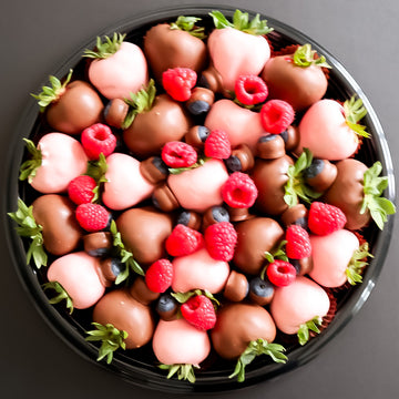 Pink and Milk Chocolate Berry Platter