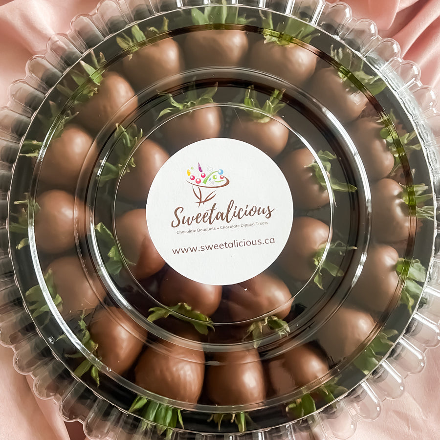 Milk Chocolate Strawberries Platter